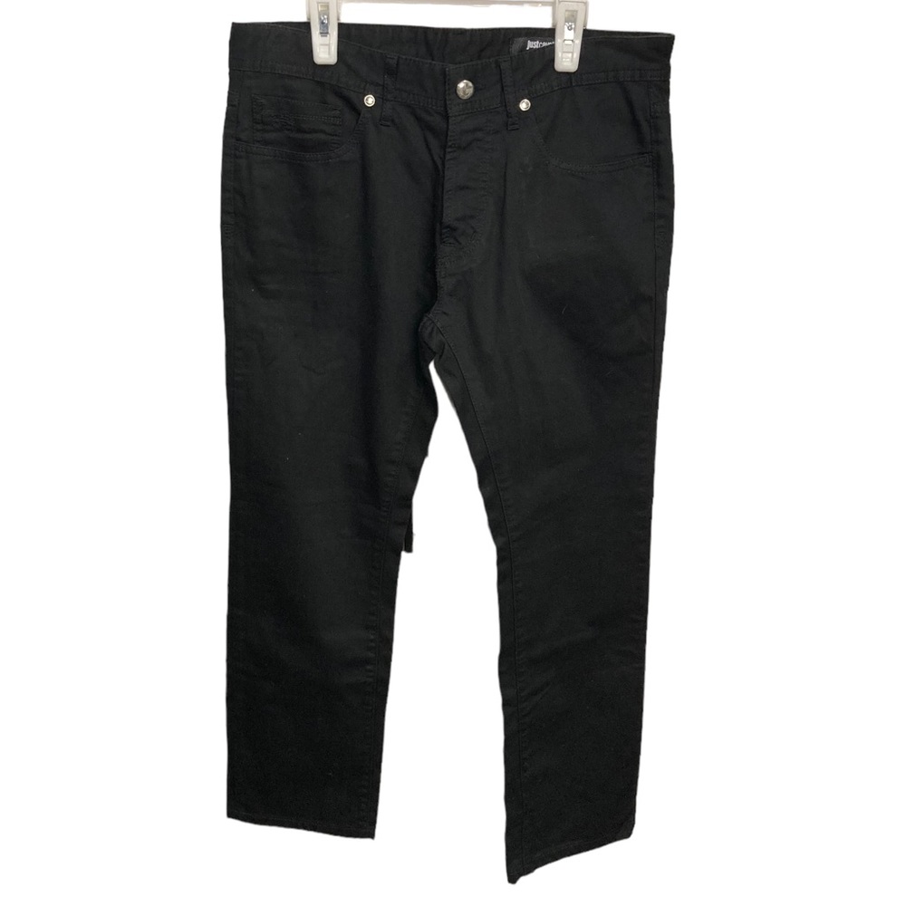 Just Cavalli Womens Button Fly Jeans Black Size 30 Cropped